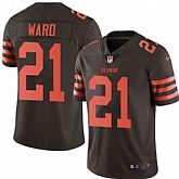Nike Men & Women & Youth Browns 21 Denzel Ward Brown Color Rush Limited Jersey,baseball caps,new era cap wholesale,wholesale hats